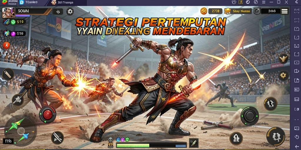 Tampilan menarik dari gameplay strategi yang seru di 2739.