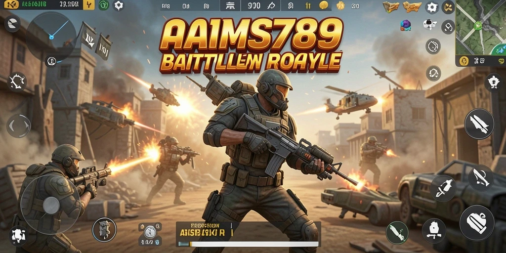 Tampilan gameplay <strong>AMS789</strong> yang mendebarkan saat pertempuran Battle Royale.