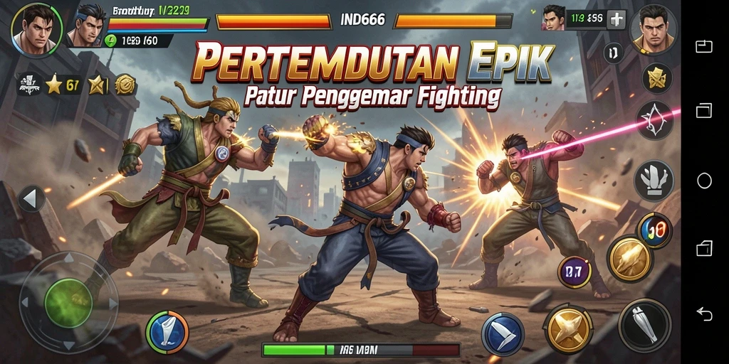 Tampak menonjolnya karakter dalam pertarungan seru di IND666.