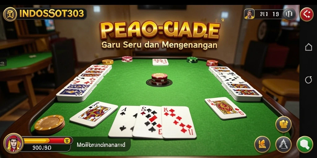 Tampilan seru gameplay Gaple di INDOSLOT303.