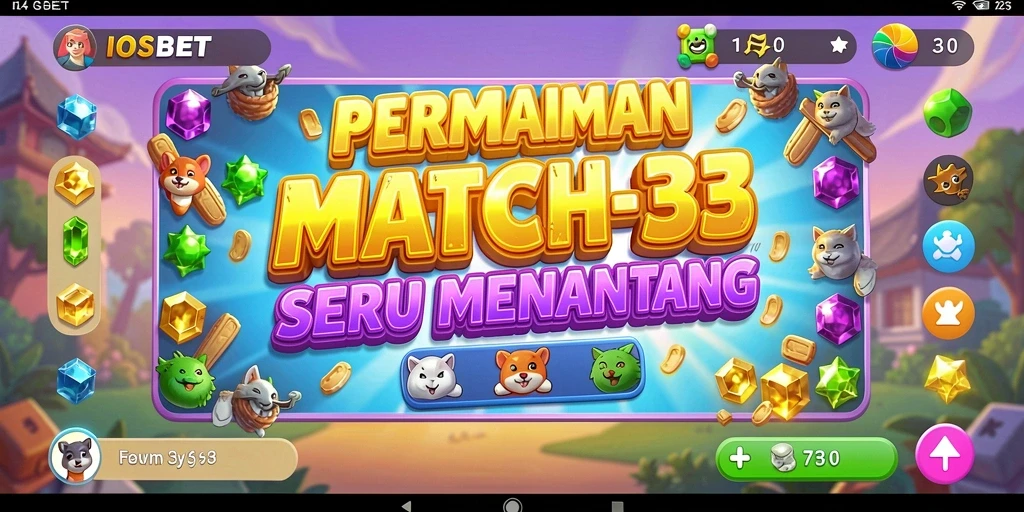Tampilan gameplay seru dari IOSBET dalam genre Match-3.