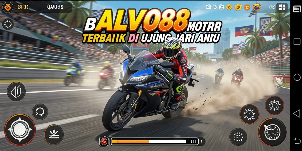 Gameplay seru balapan motor dalam JAVO88 dengan grafis menakjubkan.