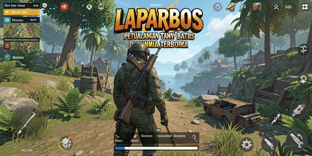 Gameplay seru dalam dunia terbuka LAPARBOS.