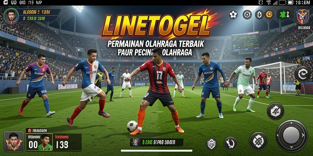 Screenshoot gameplay LINETOGEL menampilkan aksi seru olahraga.