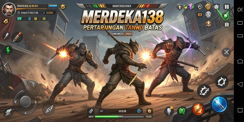 Gameplay seru dan pertarungan mendebarkan di MERDEKA138.