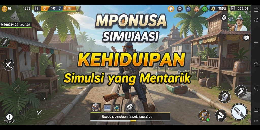Screenshot gameplay MPONUSA yang menunjukkan momen interaksi karakter.