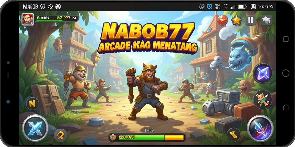 Tampilan gameplay NABOB77 yang menarik dan penuh aksi Arcade.