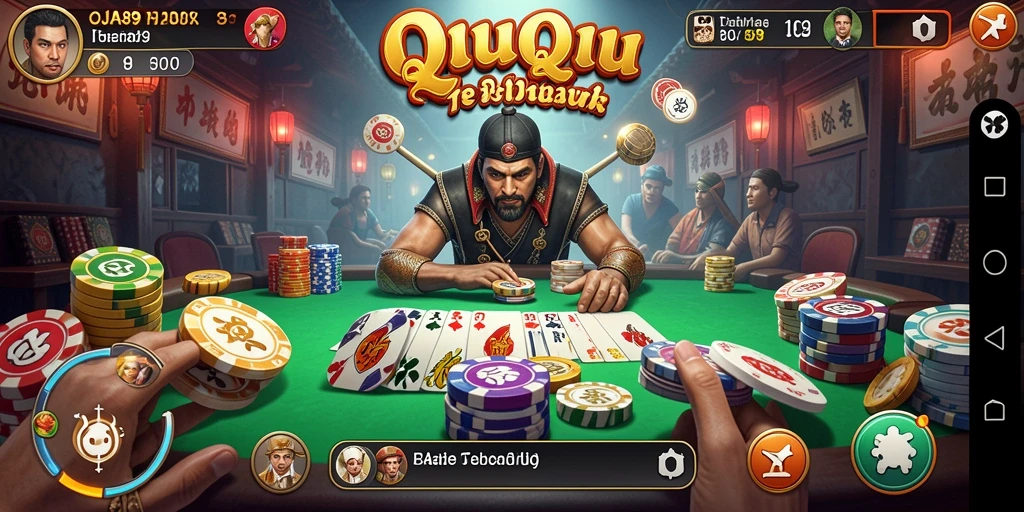 Tampilan gameplay seru di OJA89 dengan kartu QiuQiu.