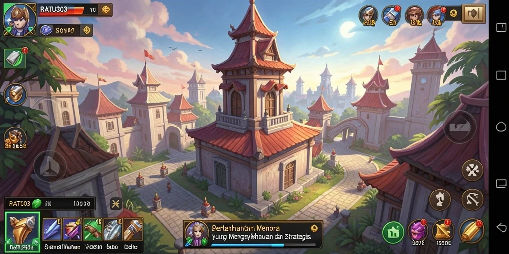 Tampilan gameplay Tower Defense yang menegangkan dan strategis.