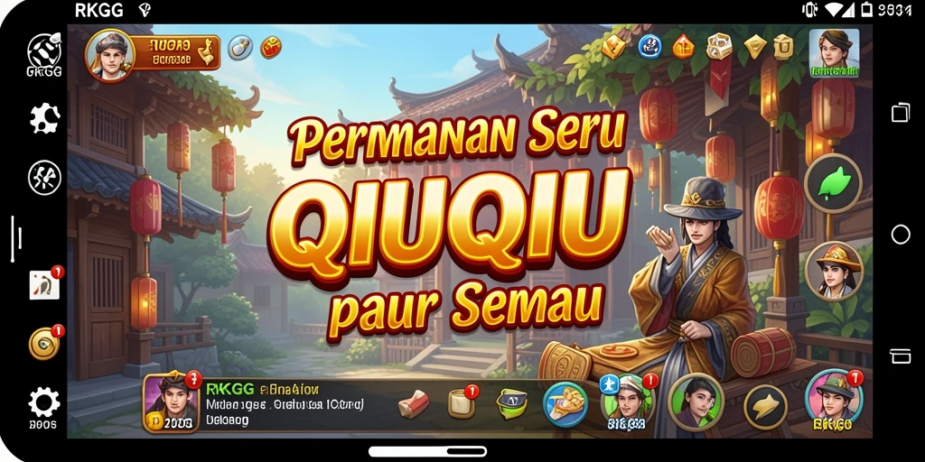 Tampilan utama RKGG menunjukkan gameplay QiuQiu yang menarik.