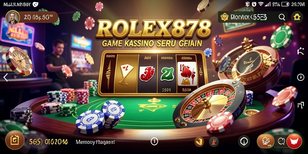 Screenshot utama ROLEX878 menampilkan aksi permainan Kasino yang mengasyikkan.