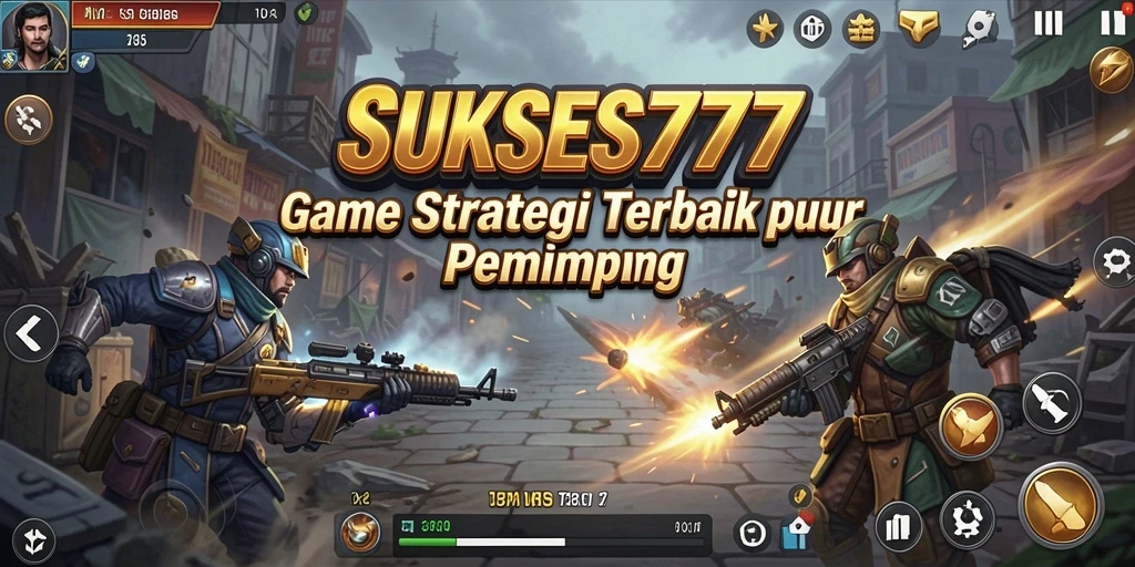 Tampilan gameplay SUKSES777 yang menampilkan strategi pertempuran seru.
