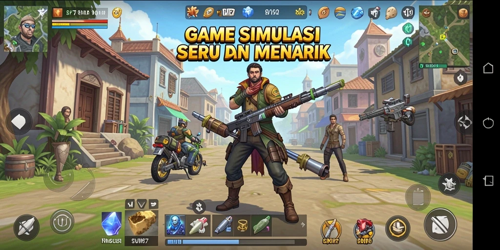 Screenshot gameplay SVIP7 yang menunjukkan simulasi interaktif yang mendalam.