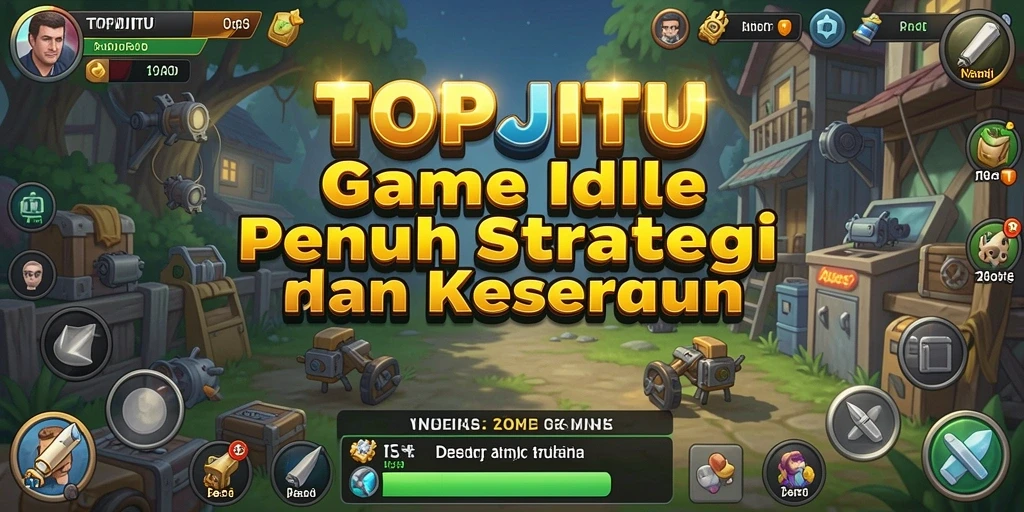 Screenshot utama TOPJITU menunjukkan gameplay Idle yang menarik dan interaktif.